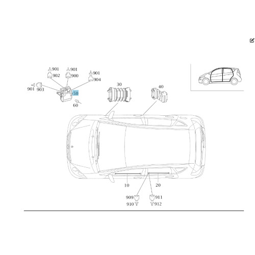 Mercedes-Benz A1698208526 Блок управления задней левой двери A-class W169 B-class W245
