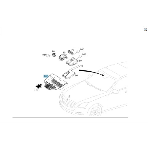 Mercedes-Benz A2128210136 7E94 Крышка лобовом стекле серая E-class W212 E-class S212