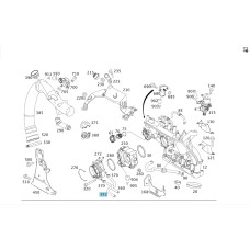 A2662031382 Coolant pipe flange in front of the throttle valve supply engine M266 R4 2.0 A-class C169 A-class W169 B-class W245