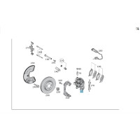 A1664210181 Front left brake caliper + bracket A1664210106 ML/GLE W166 GLE Coupe C292 GL/GLS X166