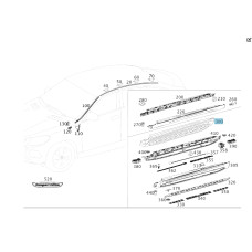 A2926900055 Подножка левая в сборе с подсветкой GLE Coupe C292
