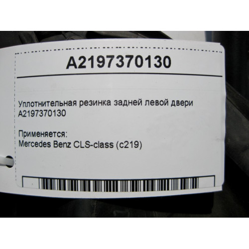 Mercedes-Benz A2197370130 Уплотнительная резинка задней левой двери CLS C219