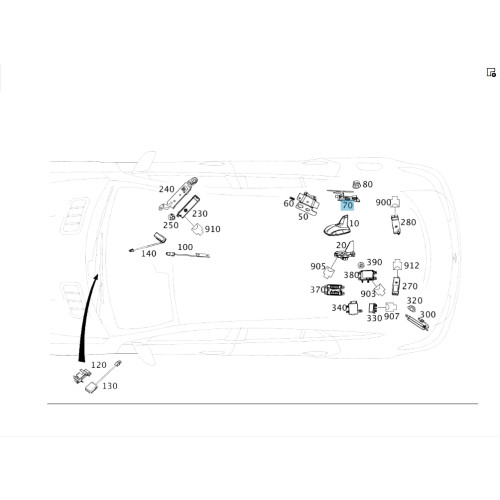 Mercedes-Benz A2929055400 Антена системы аварийного вызова GLE Coupe C292