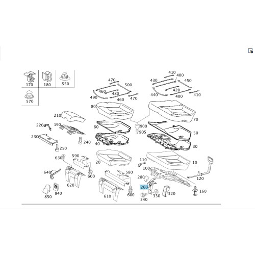Mercedes-Benz A2119200424 Петля откидного дивана 2-го ряда сидений E-class S211