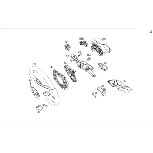 Mercedes-Benz A0995400305 Жгут проводов подушки безопасности в руле ML/GLE W166 GL/GLS X166 GLE Coupe C292