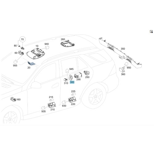 Mercedes-Benz A1666980089 9051 Накладка розетки под задним сидением справа ML/GLE W166 GL/GLS X166 GLE Coupe C292