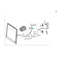 A1668303601 Air conditioning pipe from compressor to splitter to the passenger compartment ML/GLE W166 GLE Coupe C292 GL/GLS X166