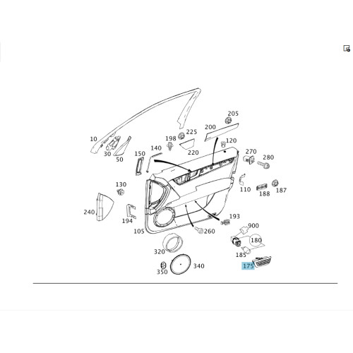 Mercedes-Benz A2048207901 Плафон в дверной карте C-Class Estate S204 C-Class W204