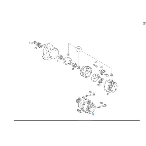 Mercedes-Benz A0121544302 Генератор Valeo A-class W168