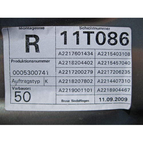 Mercedes-Benz A2217200246 Стеклоподъемник передней правой двери S-Class W221