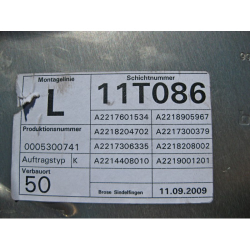 Mercedes-Benz A2217300146 Стеклоподъемник задней левой двери S-Class W221
