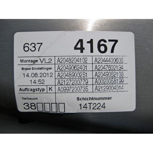 Mercedes-Benz A2127201579 Стеклоподъемник передней левой двери E-Class W212