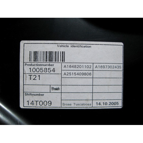 Mercedes-Benz A2517302779 Стеклоподъемник задней правой двери R-Class W251