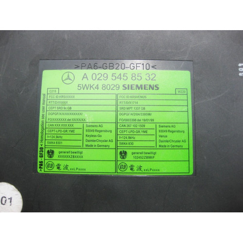Mercedes-Benz A0295458532 Блок управления Keyless-Go CL C215 SL R230 S-Class W220
