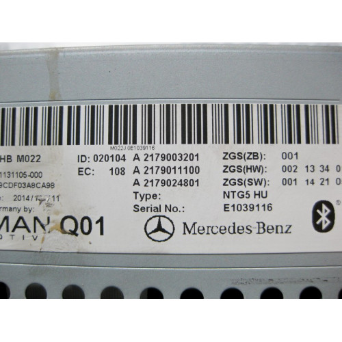 Mercedes-Benz A2179003201 Блок управления аудиосистемой Comand NGT5.5 S-Class W222 C217