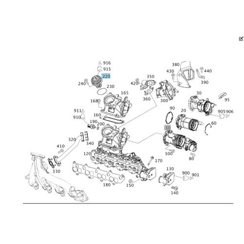 Mercedes-Benz A6401401360 Клапан EGR OM640