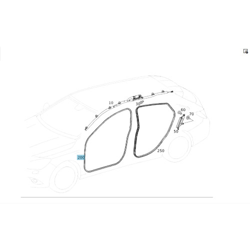 Mercedes-Benz A1176920076 Уплотнитель проёма передней двери CLA Shooting Brake X117 CLA C117