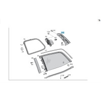 A1666700387 Right retractable window trim GL/GLS X166