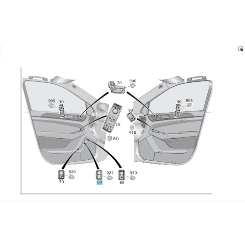 Mercedes-Benz A1668200210 Кнопка открытия задних форточек GL/GLS X166