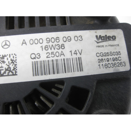 Mercedes-Benz A0009060903 Генератор Valeo 14V 250A для двигателя OM642 V6 3.0 cdi GL GLX X166 ML GLE W166 C292 E-Class W213