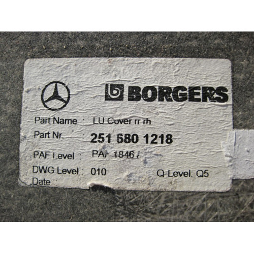 Mercedes-Benz A2516801218 Крышка днища пола переднего правого пассажира R-Class W251
