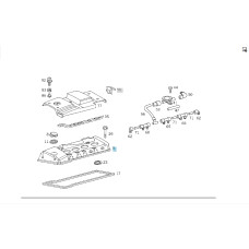 A6040100230 Крышка ГБЦ двигателя OM604 R4 diesel C-class S202 C-class W202 E-class W210
