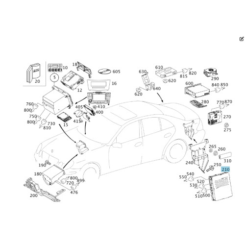 Mercedes-Benz A2118272042 Аудиоусилитель E-class W211