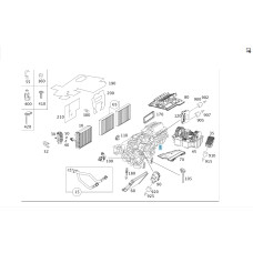 A2218301160 Корпус отопителя салона с заслонками CL C216 S-class short W221 S-class long V221