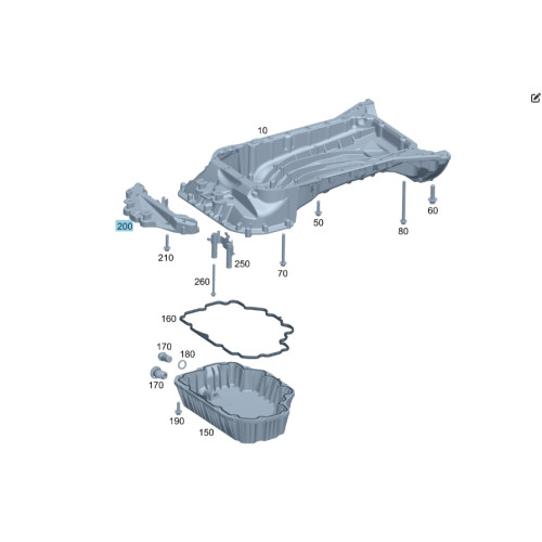 Mercedes-Benz A2760142100 Нижний кронштейн интеркулера M276