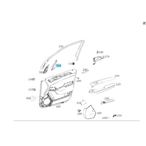 Mercedes-Benz A2927200444 2A17 Треугольник зеркала двери внутрений передней правой двери GLE Coupe C292