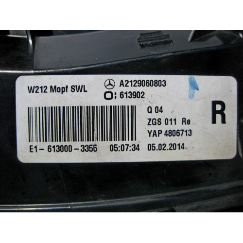 Mercedes-Benz A2129060803 Фонарь задний правый наружный E-Class W212 рестайл есть трещина!