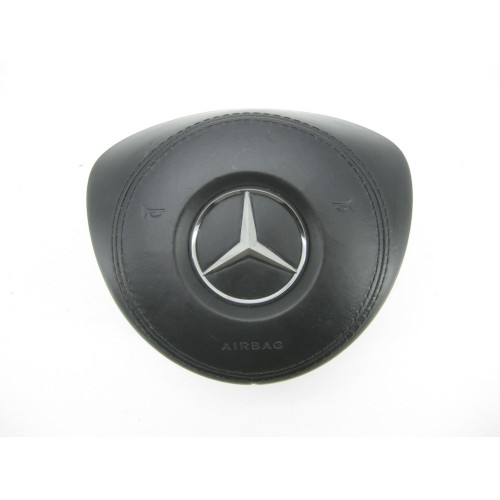Mercedes-Benz A0008609700 9E38 Airbag steering wheel cushion in black leather GL/GLS X166