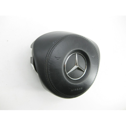 Mercedes-Benz A0008609700 9E38 Airbag steering wheel cushion in black leather GL/GLS X166