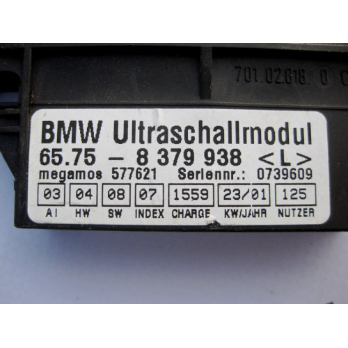 BMW 65758379938 Ультразвуковой модуль сигнализации BMW 5-series E39 3-series E46