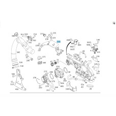 A2661410140 Bracket on the intake manifold of the M266 R4 2.0 A-class C169 A-class W169 B-class W245 M266 engine
