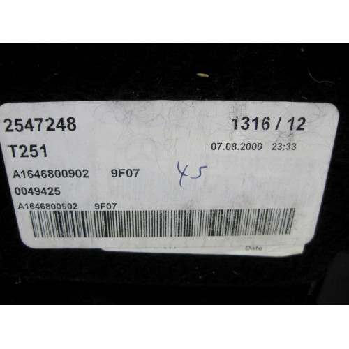 Mercedes-Benz A1646800902 9F07 Настил пола багажника чёрный ML W164 GL X164