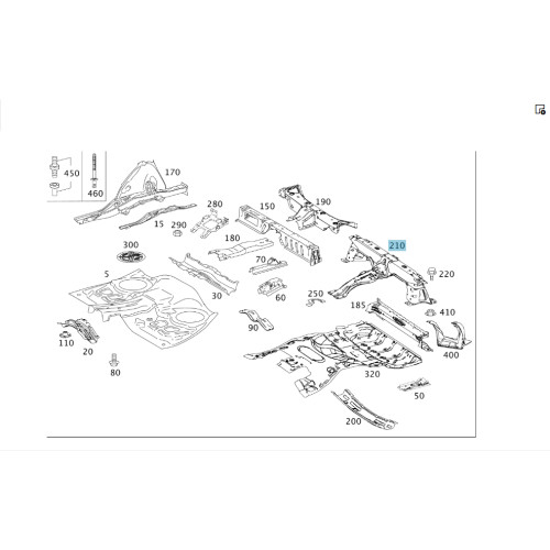 Mercedes-Benz A1646100720 Поперечина под заднем сидением GL X164 GL/GLS X166