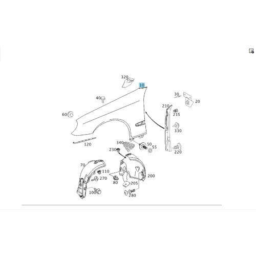 Mercedes-Benz A2118800718 Крыло переднее левое E-class W211 E-class S211