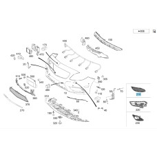 A1178851822 Грати в передньому бампері праворуч CLA C117 B-class W246 CLA Shooting Brake X117