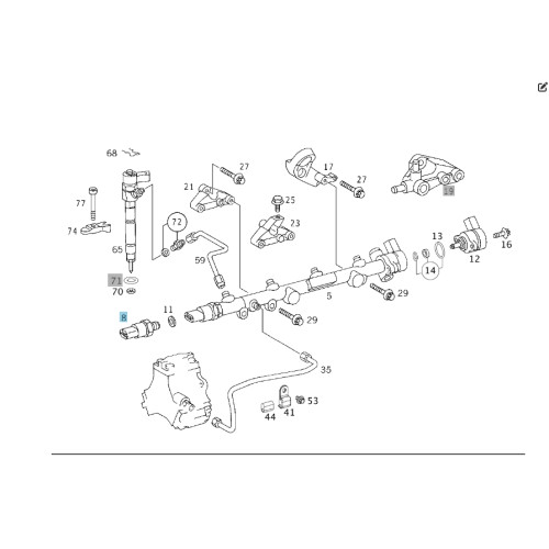 Mercedes-Benz A0051535828 Датчик давления в топливной рампе OM628 OM611 OM612