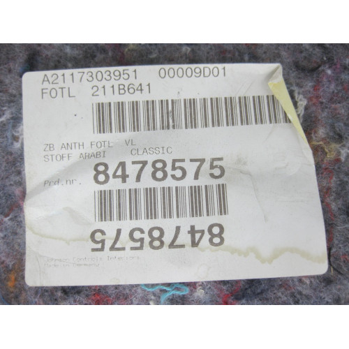 Mercedes-Benz A2117303951 9D01 Карта задней левой двери Classic цвет антрацит E-class W211 E-class S211