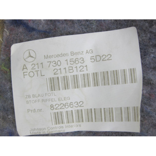 Mercedes-Benz A2117301563 9D22 Карта синяя задней левой двери Elegance E-class W211 E-class S211