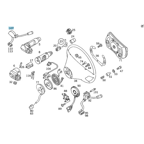 Mercedes-Benz A1405401444 Подрулевой переключатель круиз-контроля S-class W140 CL C140