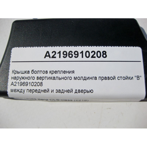 Mercedes-Benz A2196910208 Крышка болтов крепления наружного вертикального молдинга правой стойки "B" CLS C219
