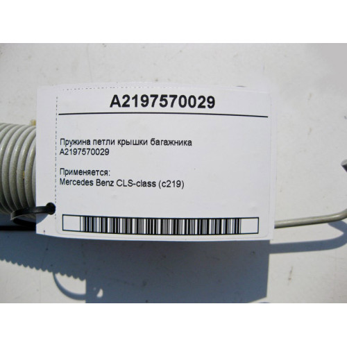 Mercedes-Benz A2197570029 Пружина петли крышки багажника CLS C219