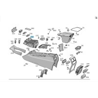 A1666801703 Cup holder box with wooden blinds ML/GLE W166 GLE Coupe C292 GL/GLS X166