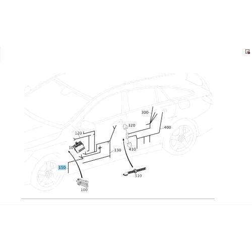 Mercedes-Benz A1175401805 Проводка передней правой дверной карты CLA Shooting Brake X117 CLA C117
