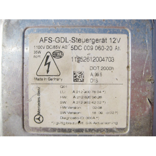 Mercedes-Benz A2129007804 Блок фары E-Class W212 C207