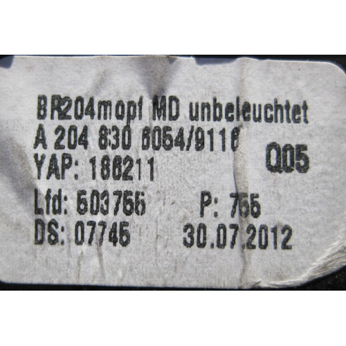 Mercedes-Benz A2048306154 9116 Дефлектор торпеды центральный черный C-Class W204 рестайл
