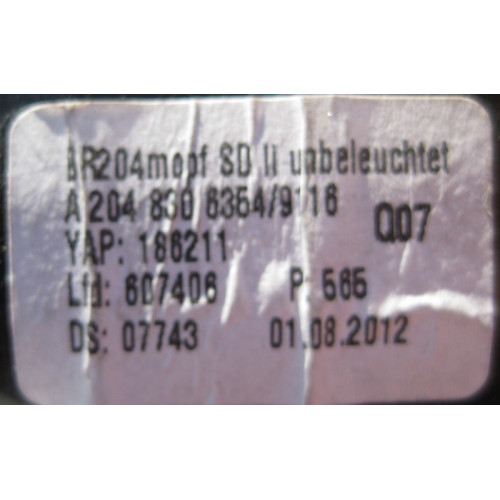 Mercedes-Benz A2048306754 9116 Дефлектор торпеды левый черный C-Class W204 рестайл